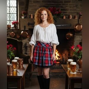 Land's End plaid skirt